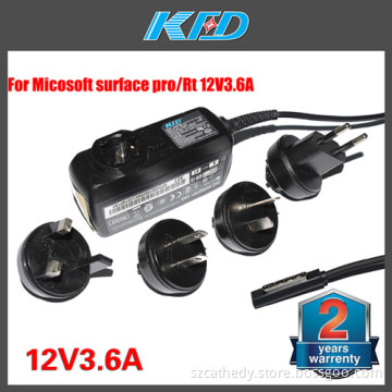 Tablet PC Charger for Micosoft Surface 12V3.6A